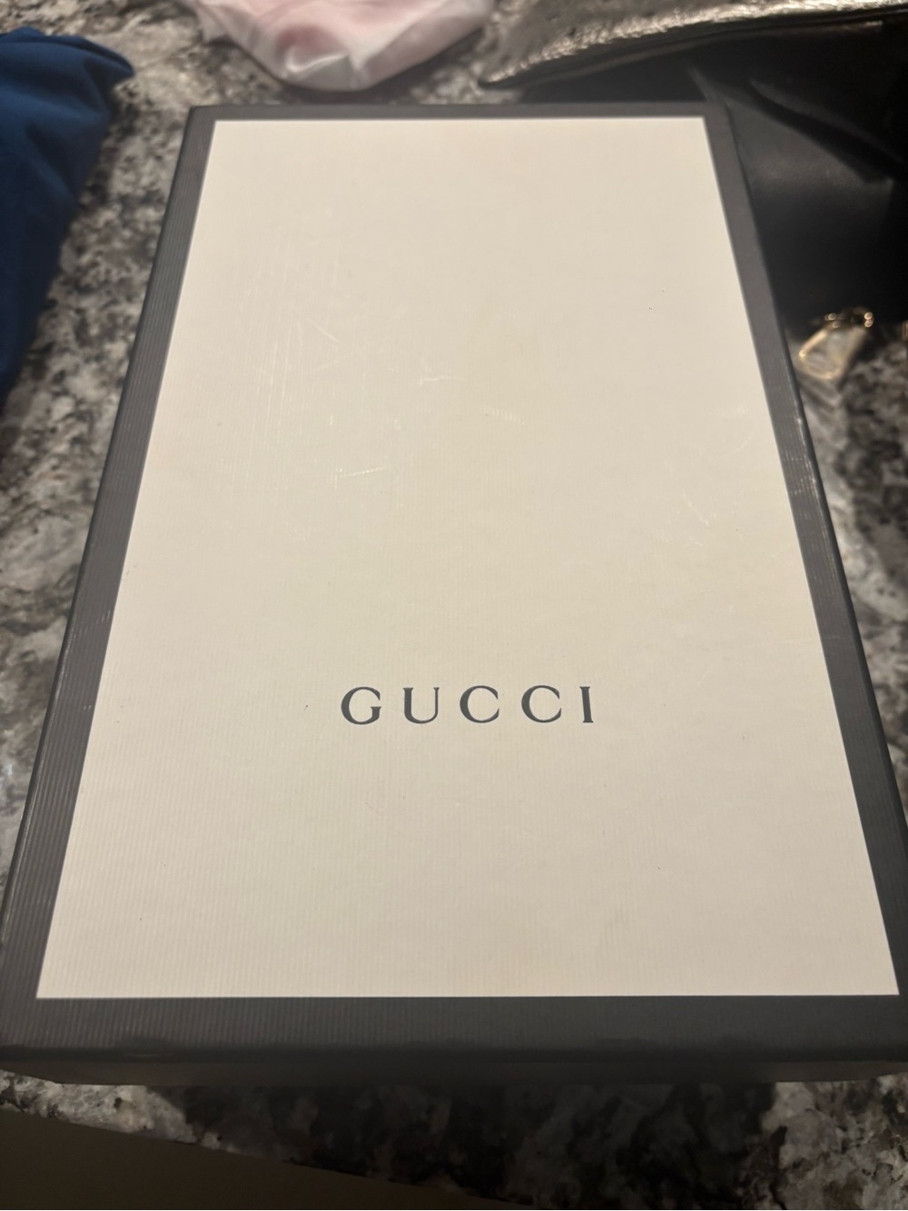Gucci Pink Embossed Logo Slide Sandals - Picture 8 of 8